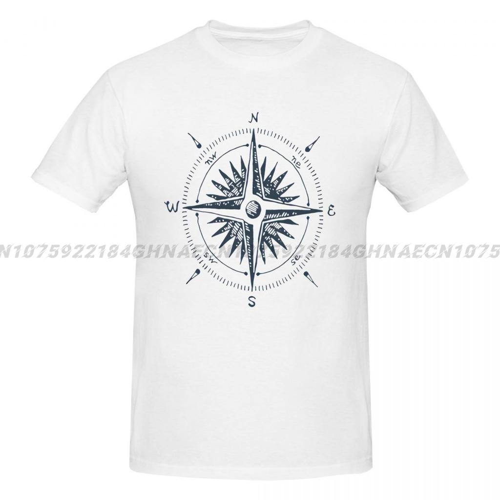 Graphic Compass Wind Rose Men Tee -Image Fashion Brand Men Tops Street Wear T-Shirt
