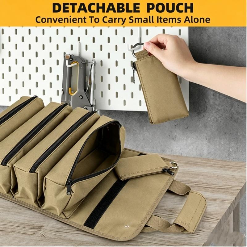 Tool Roll Bag Organizers Electrician Kit Roll-type Easy Carry Storage Hanging Bag Vehicle-mounted Multifunctional Hardware Gift