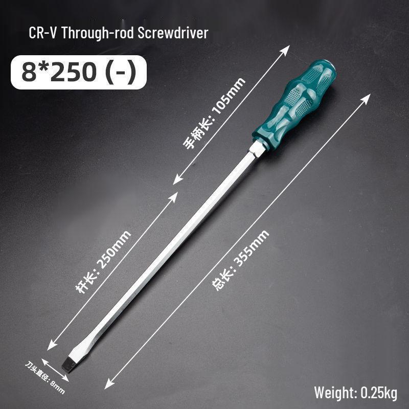 One-Word Industrial Magnetic Phillips & Flathead Screwdriver with Extra-Long Shank & Torx Impact Features
