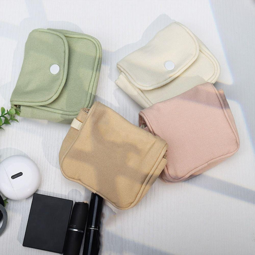 Card Organizer Student Simplicity Wallet Solid Color Portable Card Holder  Makeup Bag