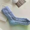 Winter warm wool socks plus fleece thickened plush sleeping socks Candy colored knitted striped women socks cute fashion socks
