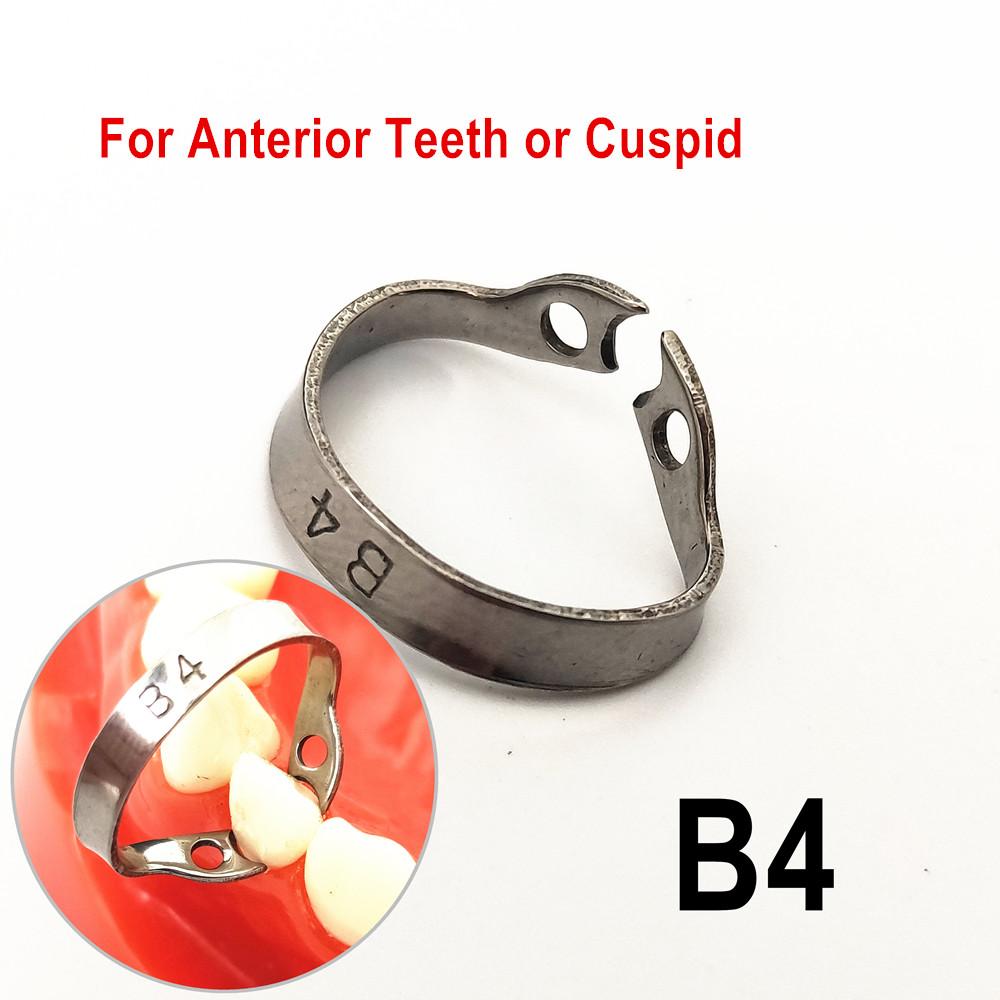 Dental Rubber Dam Clamp Rubber Barrier Clips #B4 for Twin Cuspid Teeth and #44 for Anterior Teeth
