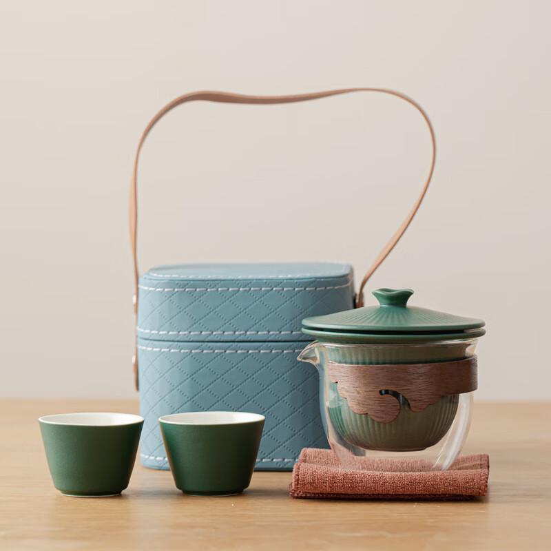 Palace Museum Style Ceramic Travel Tea Set