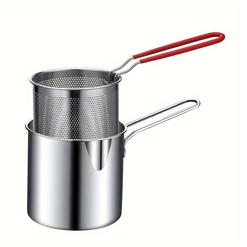 

Мини-сковорода из нержавеющей стали с глубоким поддоном, типом отвода локтевого отростка, сковорода с портом, многофункциональная кухонная сковорода для приготовления картофеля фри