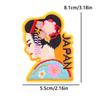 Japanese Cartoon Style Embroidery Patch Iron On Patches For Clothing Stickers Cherry Blossoms Fusible/Sewing Decorate Applique