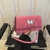 Niche design underarm bag women's fashion bow small square bag versatile shoulder messenger bag