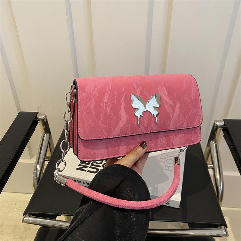 Niche design underarm bag women's fashion bow small square bag versatile shoulder messenger bag