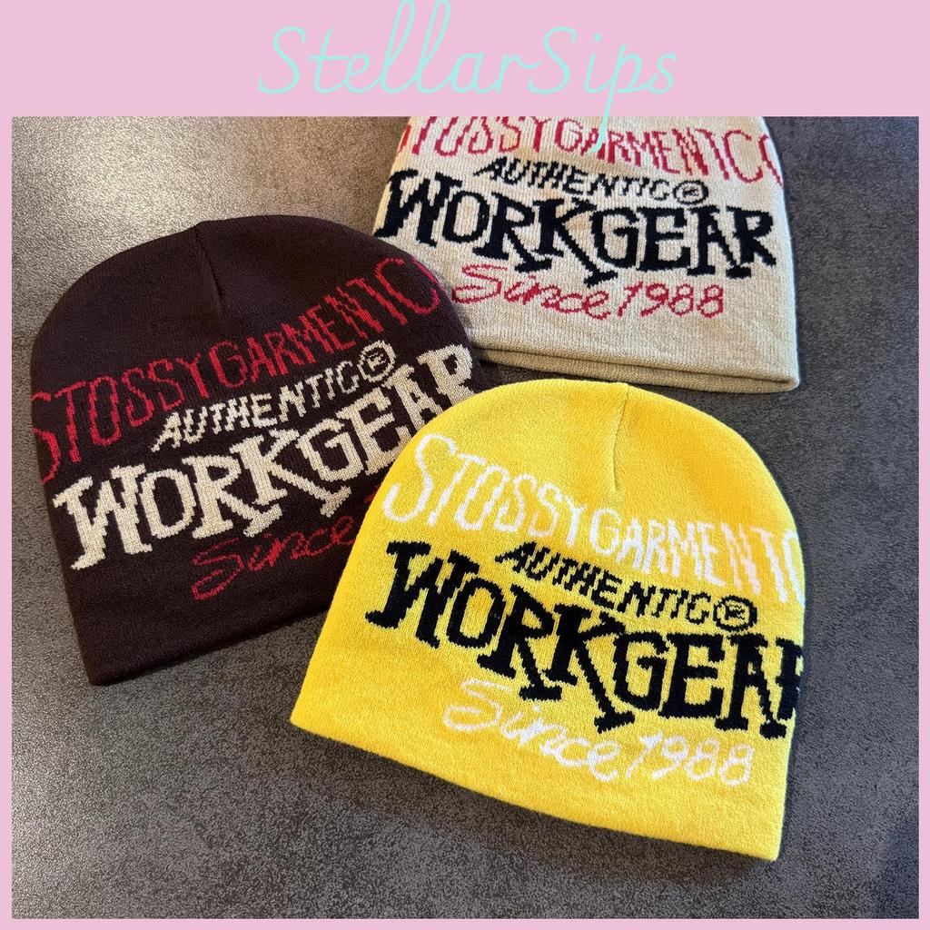 Printed Letter Fashionable Neutral Casual Warm Knitted Hat For Autumn And Winter