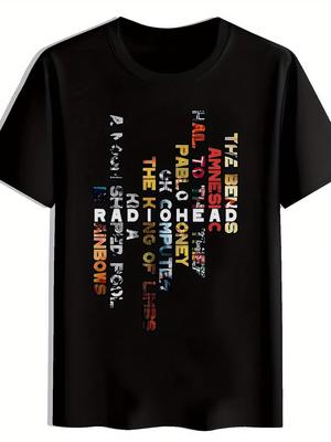 Radiohead Eine Britische Rockband Bekannt für Ihre Rockmusik Sommerstimmung Print T-Shirts Rundhals Kurzarm Damen Herren Kleidung