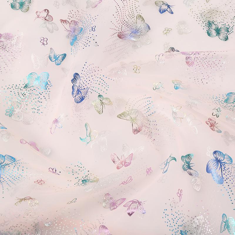 100x150cm Fancy Feather Butterfly Gauze Wedding Dress Shampooy Skirt Gauze Stage Costume Fabric Background Decorative Foil Gauze