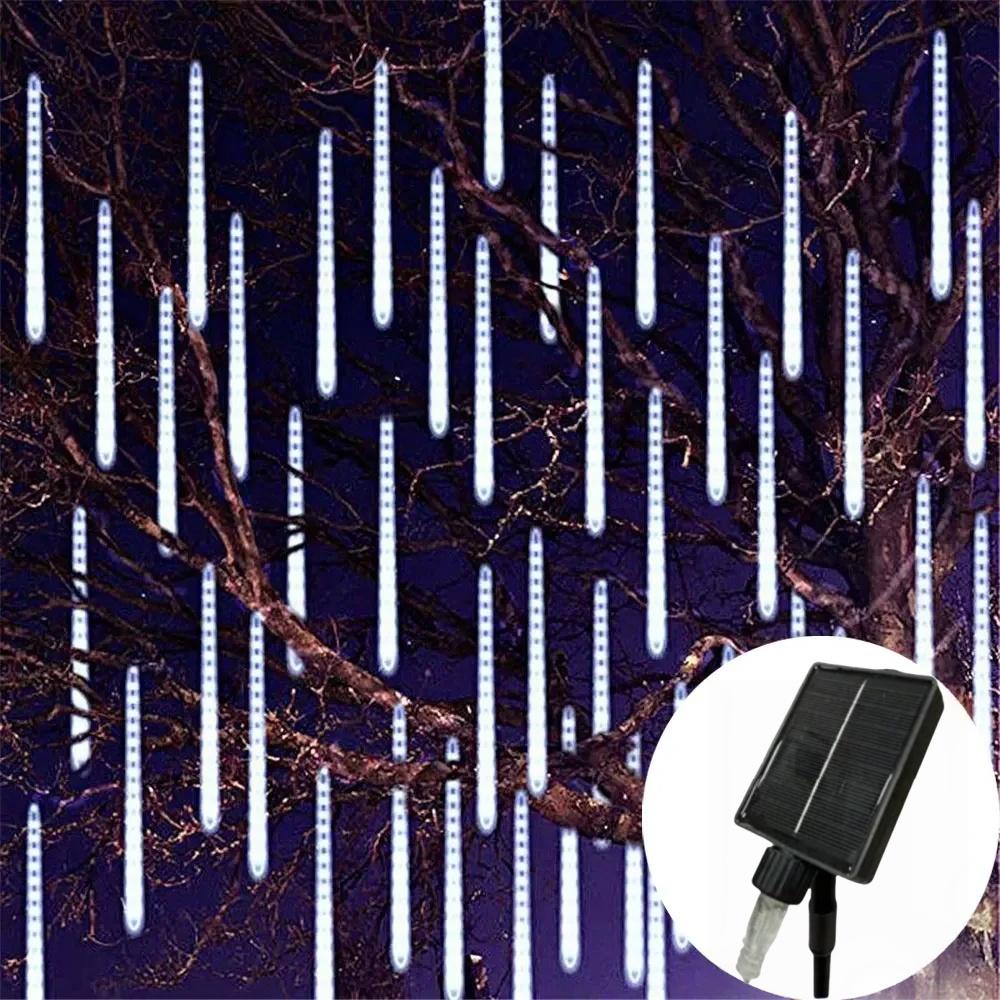 Solar Powered LED Meteor Shower Fairy Lights for Garden Outdoor Christmas Tree Wedding Party Home Decoration