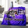 Name Custom Baltimore Ravens Print Flannel Blanket High Quality Warm Comfortable Cover for All Seasons Perfect for Gifts Home Decor