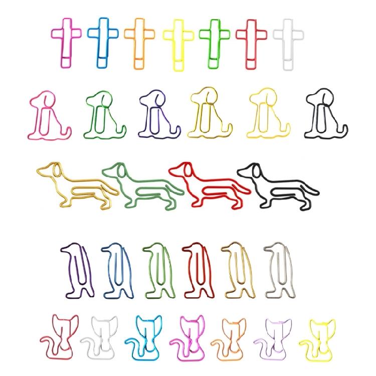 100 Pcs Lovely Animal Bookmarks Decorative Paper Clips Dogs Shaped Paper Clips Office School Supplies