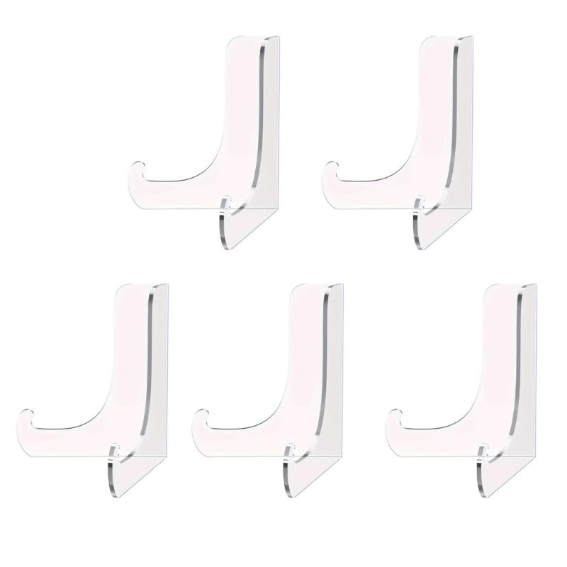 Упаковка из 5 акриловых подставок для пластин прозрачный держатель для мольберта для карточек книг фоторамок картинок журналов компакт-дисков и телефонов S 890₽