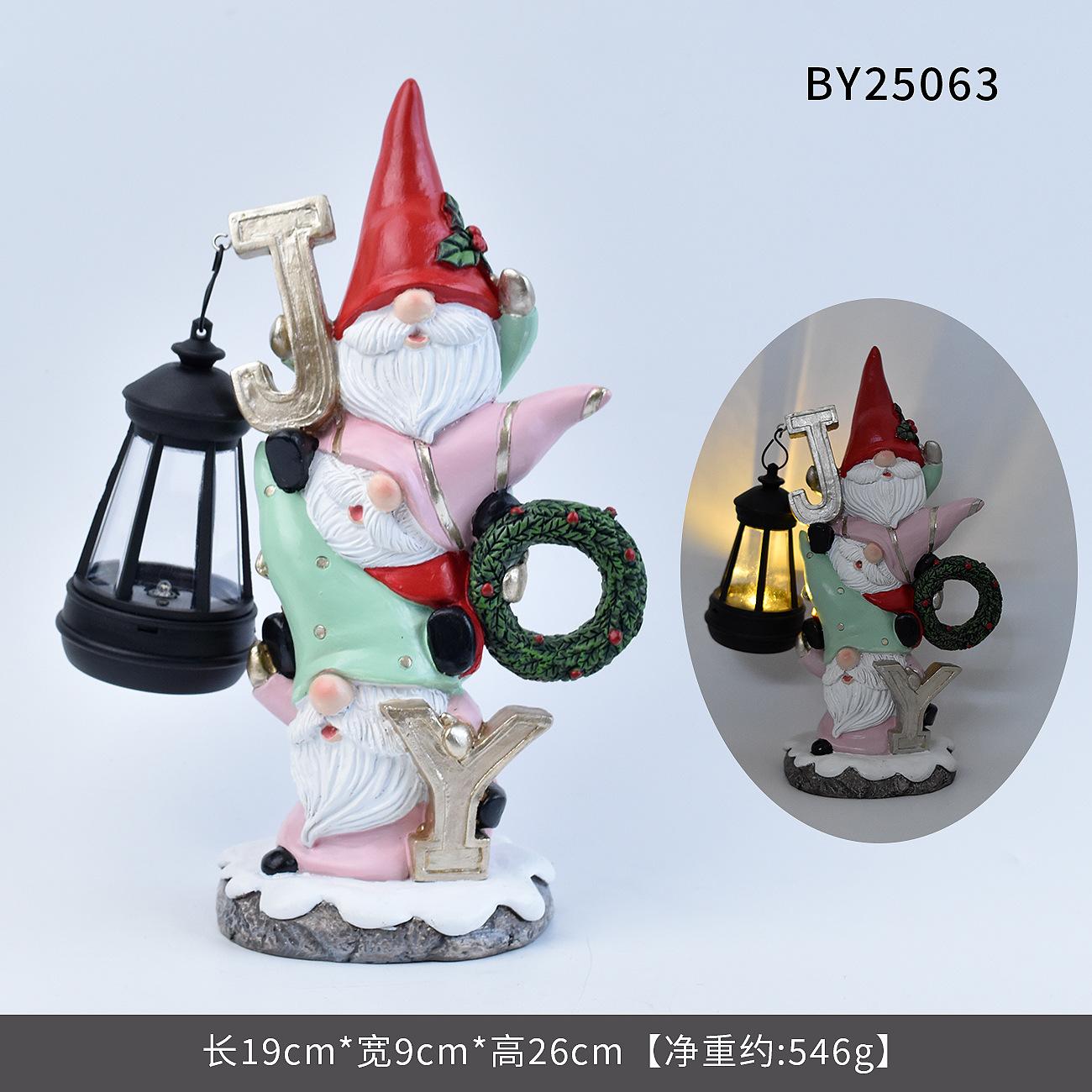 

JYL TS/159,Santa Christmas Statue Solar Garden Light Garden Decor Craft Decorative Night Lamp One Size розовый щербет