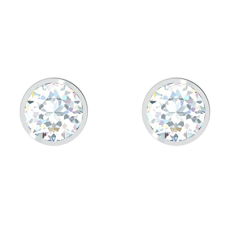 Swarovski Tennis Rhodium Plated Earrings Women earrings White 5565604 Box (Random Color)