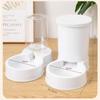 Large Capacity Cat Dog Water Dispenser Feeder Set 800mL Pet Integrated Food Bowl