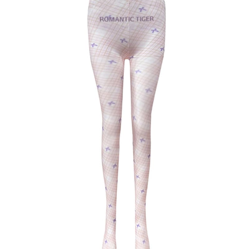 

Романтический галстук-бабочка с тигровым принтом в клетку Free