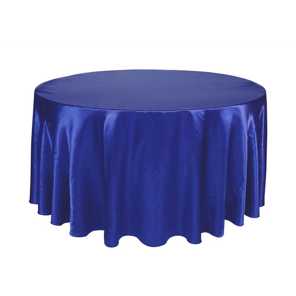 Round Satin Table Cloth Tablecloth Table Cover Overlay For Birthday Wedding Banquet Restaurant Festival Party Supply