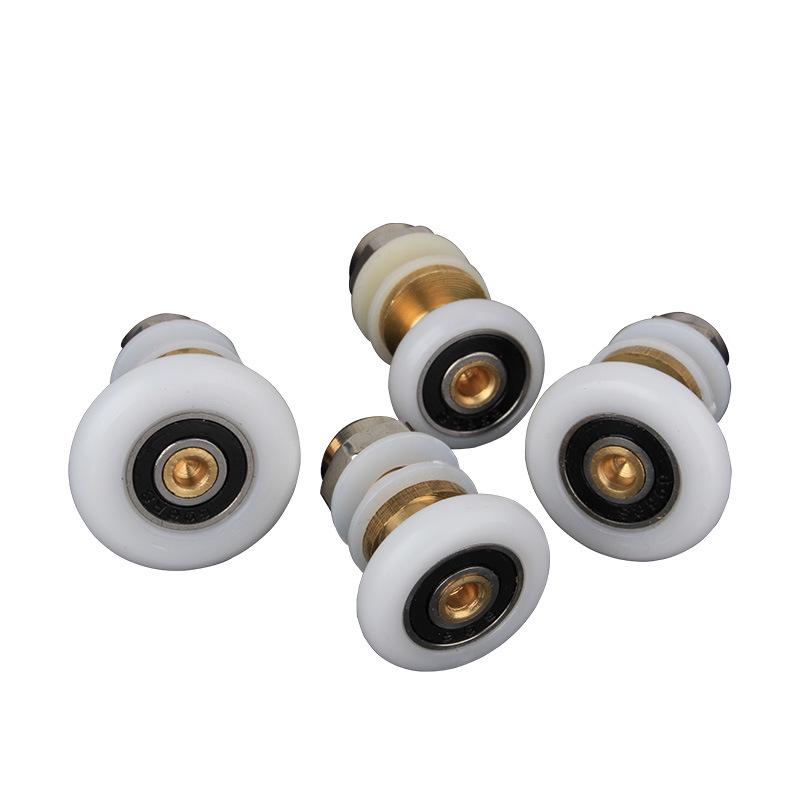 Accessorio Ruota Eccentrica per Porta in Vetro Singola Doccia, Nucleo in Rame Vintage