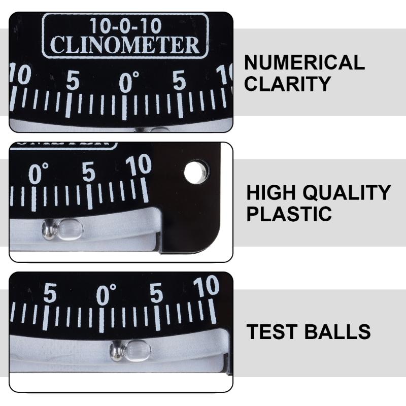 Vattenpass Bubbla Inclinometer Lutningsvinklar Linjal för Båtar Hemförbättring 0-10 Grader