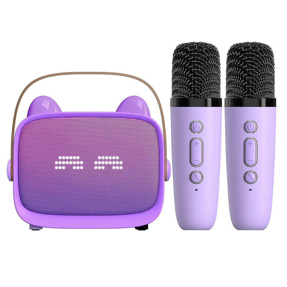 

T99 Kids Bluetooth Karaoke Speaker with Microphone, 360° Stereo Sound for Singing Fun фіолетовий