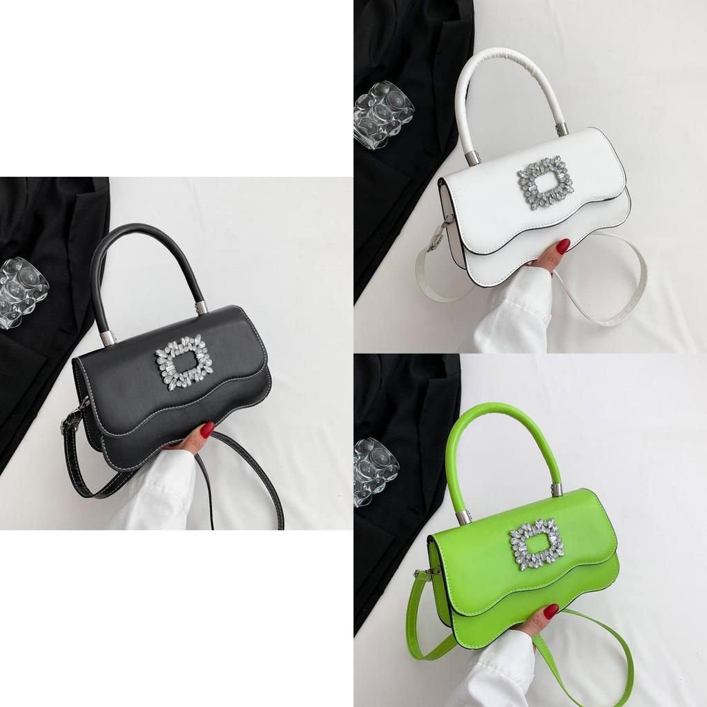 Casual Commuter Handbag Korean Style Simple Square Bag With Stitching Detail