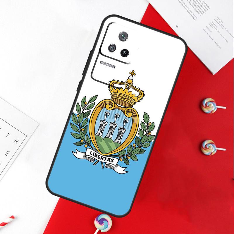 San Marino Flag Cover For Xiaomi 13T 11T 12T 14T Pro 13 14 15 Ultra POCO X7 Pro X3 X5 X6 F5 F6 M6 Pro Case