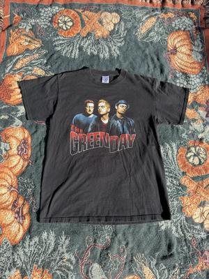 Vintage 2000 Green Day Punk Rock Band Mens Shirt Black Size Medium Unisex T-Shirt
