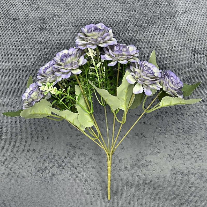 Simulated 7-head Hibiscus Rose Bouquet for Home Decoration, Wedding Scene Arrangement, Handcrafted Artificial Flower Ornaments