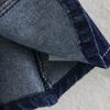 European and American style, wholesale women's clothing lapel sleeveless A-word hem waist denim shirt + bucket trousers