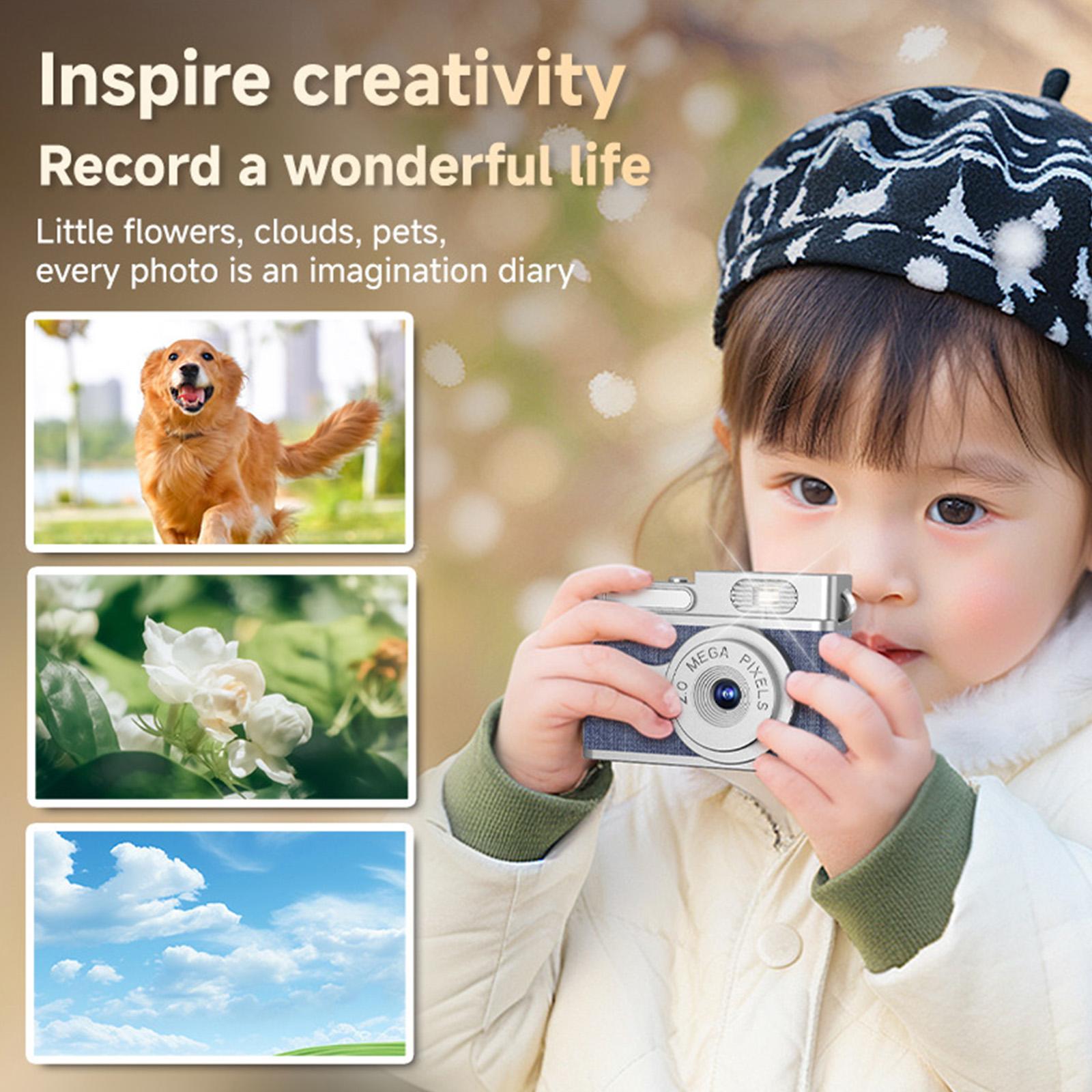 

Miniature Retro Camera 1080P Video 12MP Photos Pocket Size Travel Camera Multiple Color Filters For Creatives