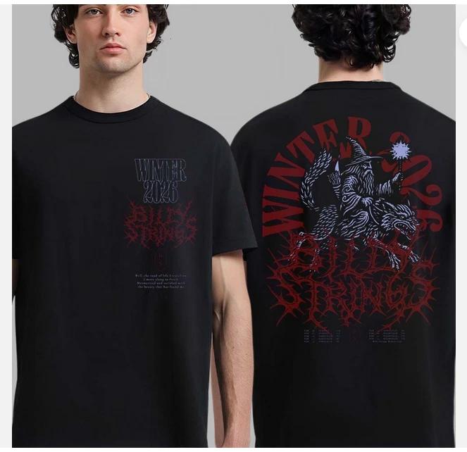 Billy Strings Winter 2026 Tour Merch Wizard Metal Unisex TShirt M