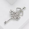 Diamond-Encrusted Ballet Girl Brooch, Temperament Clothing Accessories Pin Brooch