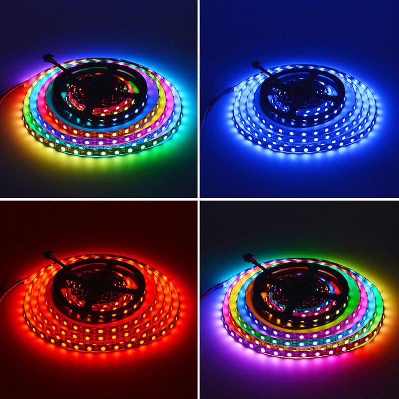 Rgb Led Strip Light 12v Waterproof Flexible Tape With Dimmable Features For Home Decor