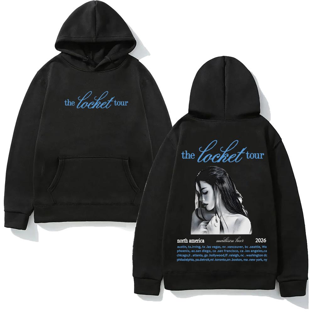 

Madison Beer Locket Tour Hoodie North American Tour 2026 Dates ONLY Madison Beer Concert Merch Hoody Autumn/Winter Comfortable Clothing XXL чорний