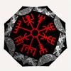 Viking Vegvisir Compass Norse Symbol Decal Car Window Laptop Black/RedUmbrella, Portable 3-Fold Umbrella for Men & Women,Christmas Gift ES172
