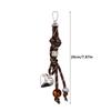 Braided Rope Keychain Silver Heart Bag Pendant Keyring  Simple All-Matching Bag Decoration Accessories