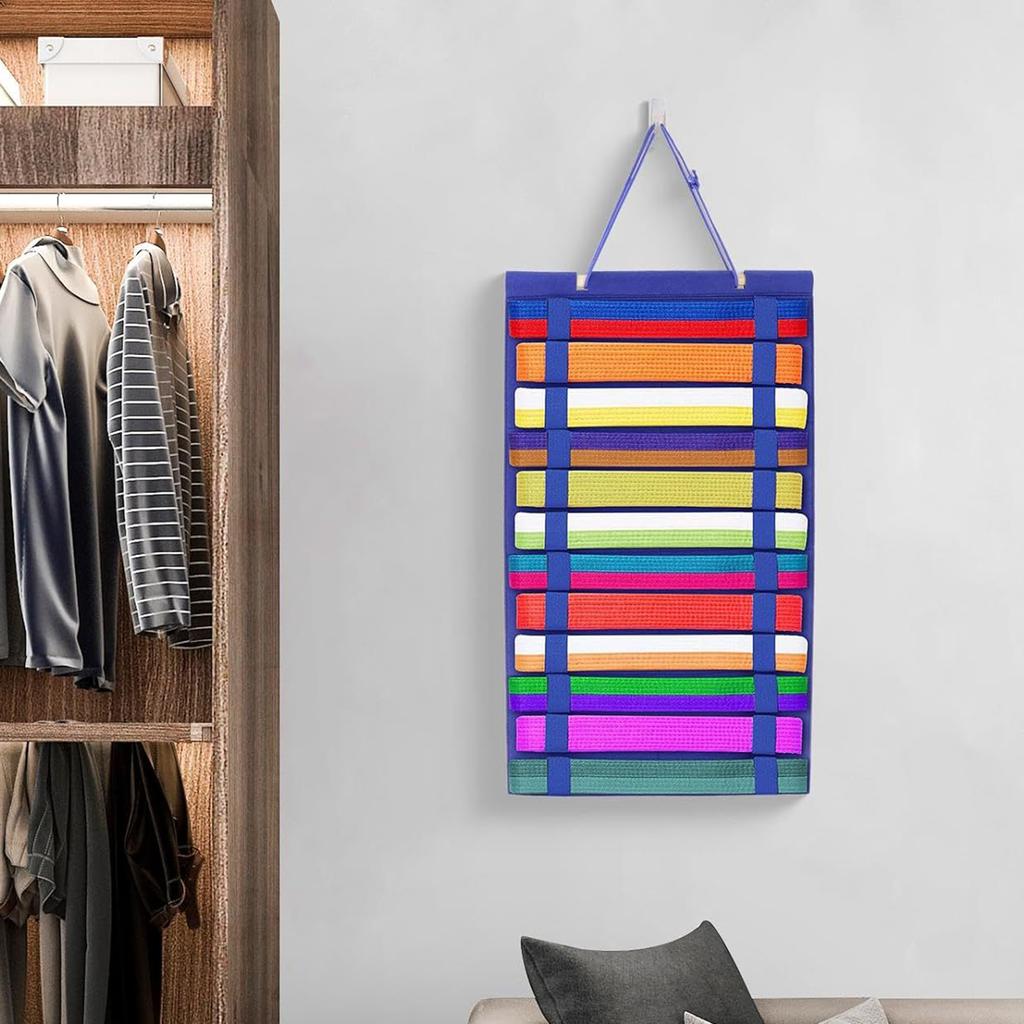 Portable Progress and Achievements Display Rack Versatile Belt Storage Holder Space Saving Medal Display Bag