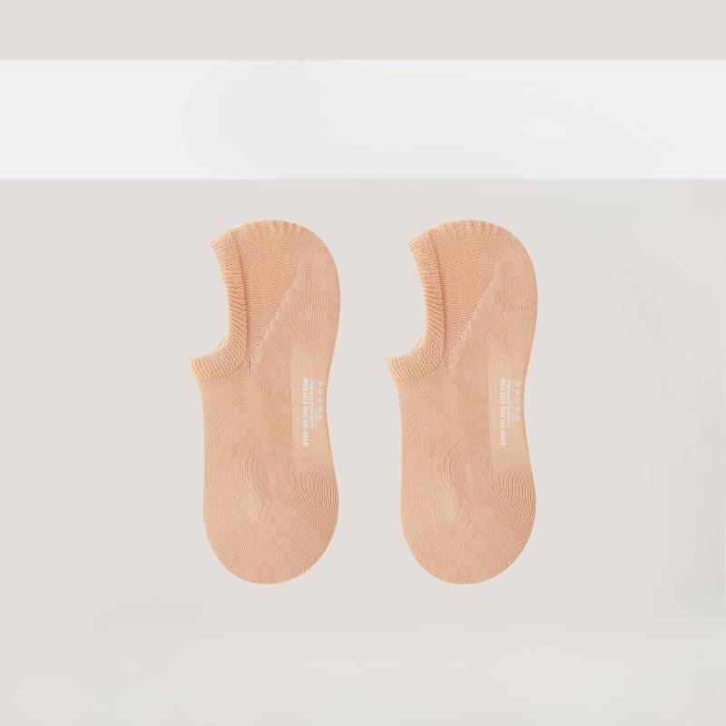 Summer Boat Socks for Women, Pure Cotton Invisible Socks, Thin Anti-slip, Non-dropping Heel, Boneless, Antibacterial and Deodorizing Socks
