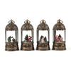 Christmas Music Box Golden Bird Cage Ornament With Santa Claus And Snowman Decor For Holiday Gift