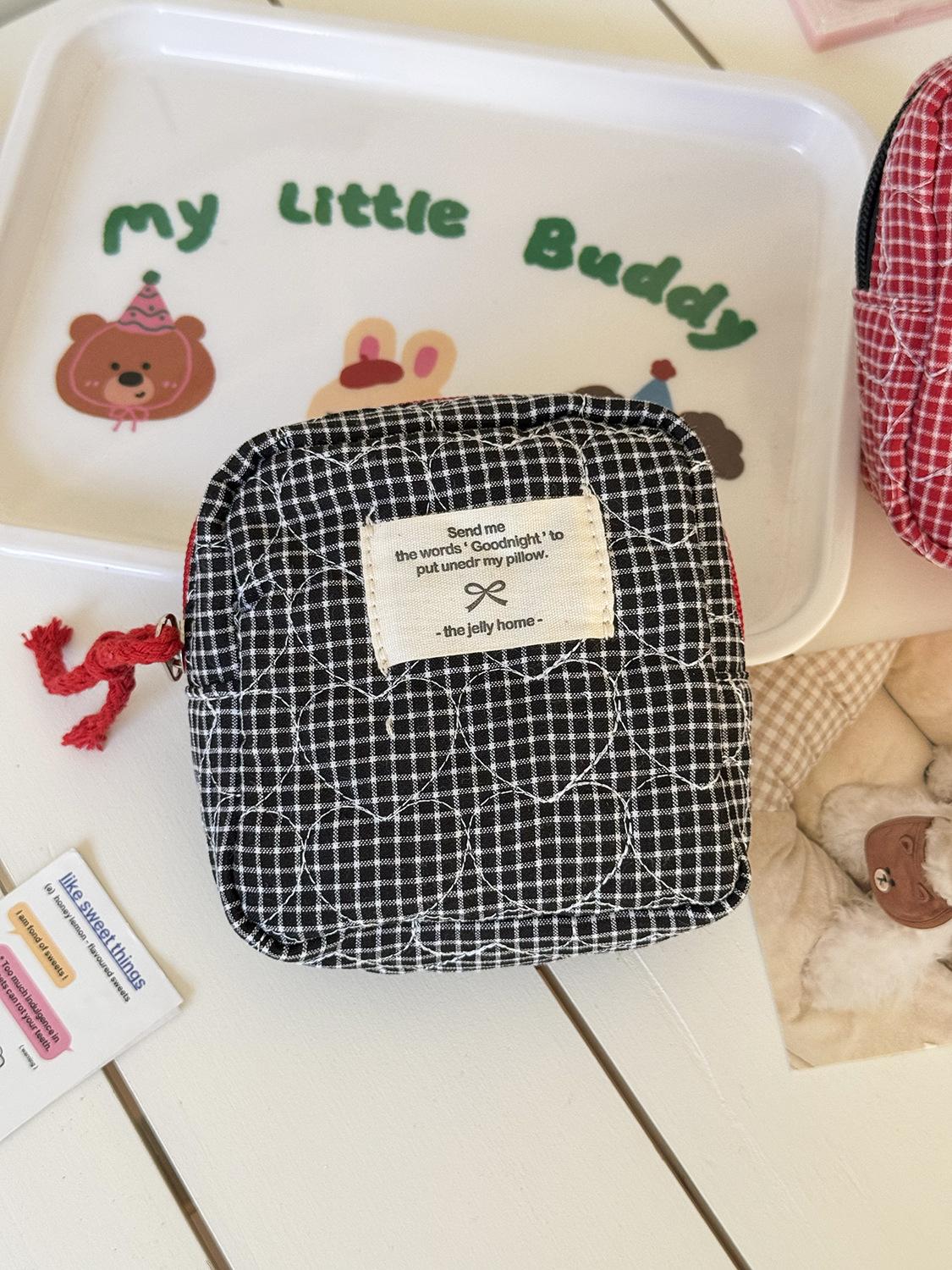 

Quilted Heart Plaid Women s Cosmetic Bags Makeup Case Large Capacity Ladies Travel Storage Bag Casual Girls Handbag Clutch Purse