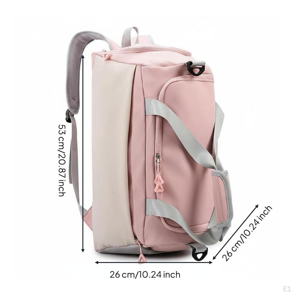 Convertible Backpack Duffel Multifunctional Athletic Travel Bag Padded Shoulder Straps Gym