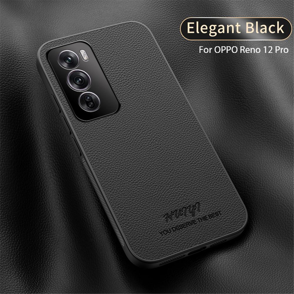 Luxury Business Leather Soft Frame Magnetic Cover For OPPO Reno12 Pro Reno 12 Pro 5G Phone Cases Capa