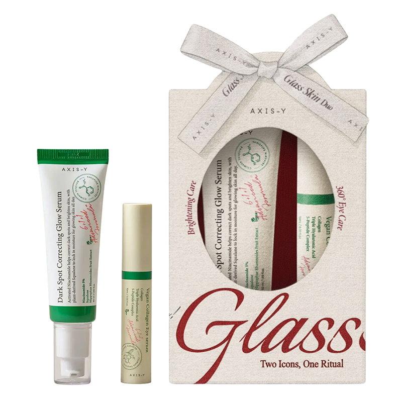 Achse Y festlegen: Veganes Kollagen, Anti-Falten, Augen-Serum, 10 ml + Dunkle Flecken Korrigierendes Glow, Anti-Dunkle Flecken, Serum, Für das Gesicht, 50 ml