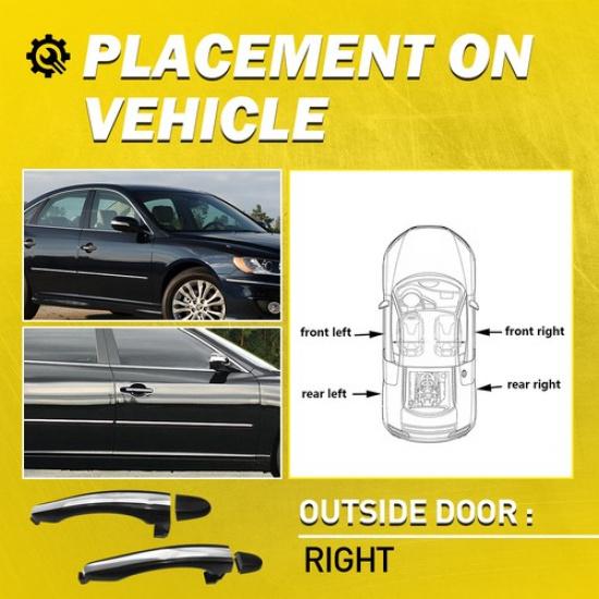 2X Front+Rear Outside Door Handle For 2006-2011 Hyundai Azera Right 826513L000 K