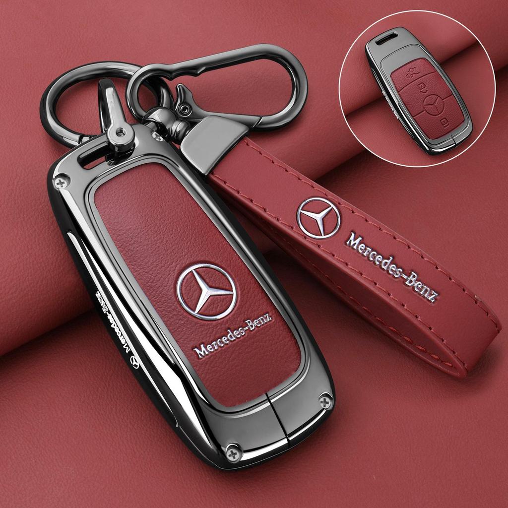 2025 Neue Leder Auto Schlüsselhülle Abdeckung Für Mercedes Benz A C E G Klasse GLC CLE CLA GLB GLS W177 W205 W213 W222 X167 AMG Schlüssel Schale P