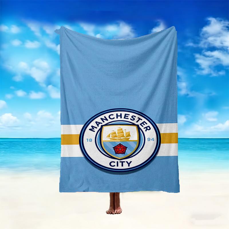 Manchester United Manchester City Pattern Blanket, Cozy Blanket for All-Season Comfort on Sofas, Beds, Office, Car, Camping and Travel