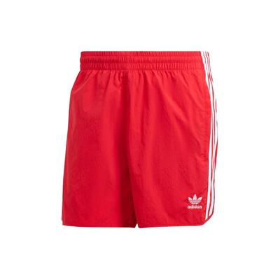 Originals Adicolor Classics Sprinter Shorts Striped Logo Embroidery Straight Leg Casual Shorts Men Shorts Red IU0771