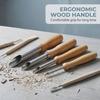 4 Pcs Solid Wood Stainless Steel Clay Hole Puncher Pottery Drilling Tool Wood Handle Ceramic Hole Maker for DIY Soft Clay Craft